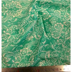 Отрез ткани бязь узоры на зеленом, 50*50 см
